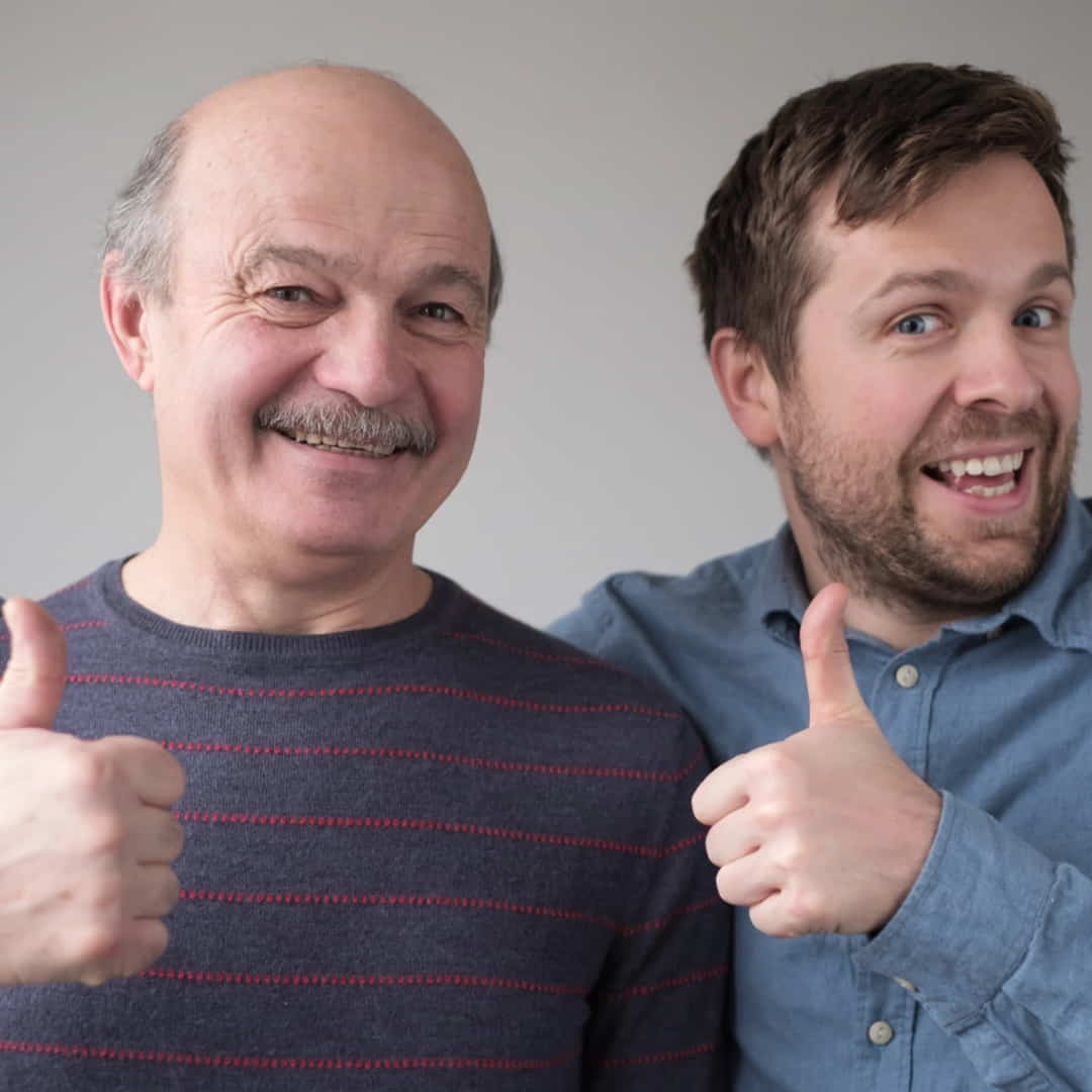 daumen hoch mit opa